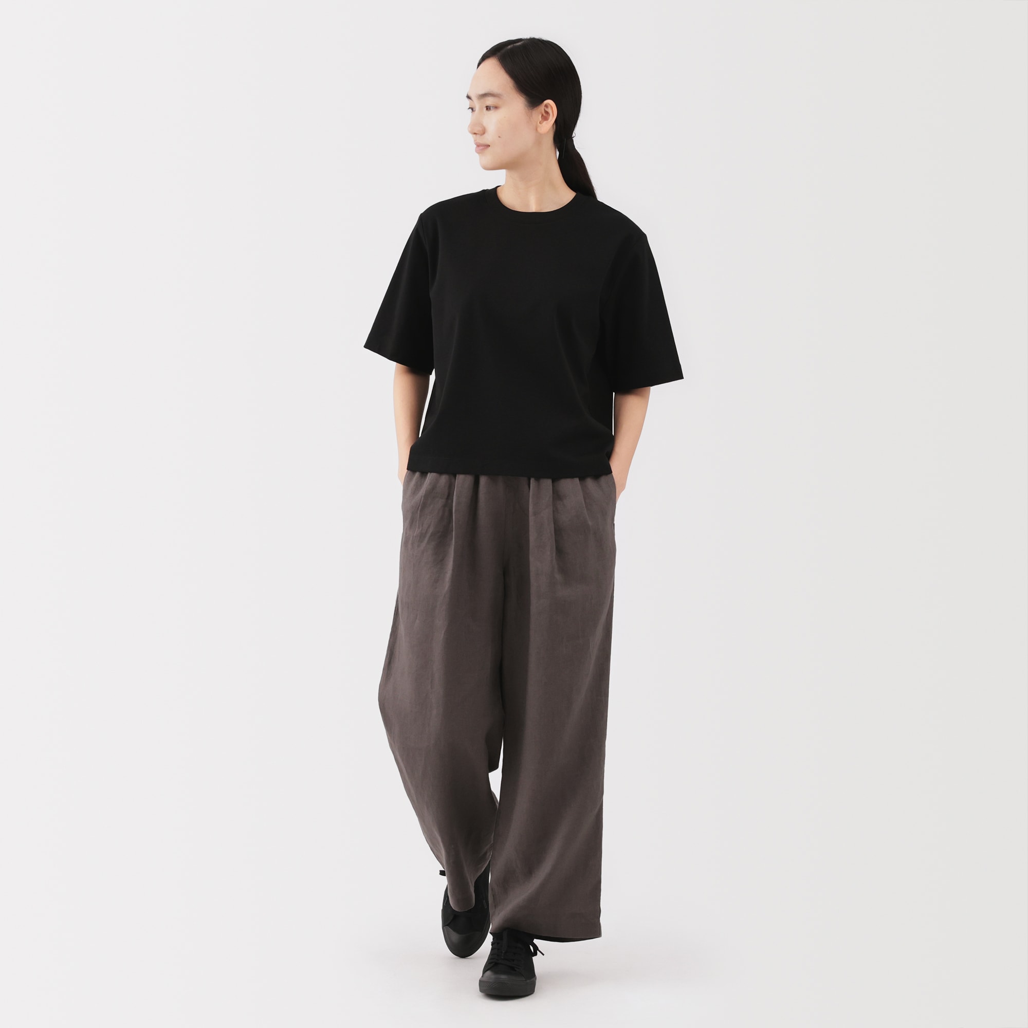 婦人　涼感ＵＶカットクルーネックワイド半袖Ｔシャツ（ＡＳＥＡＮ）