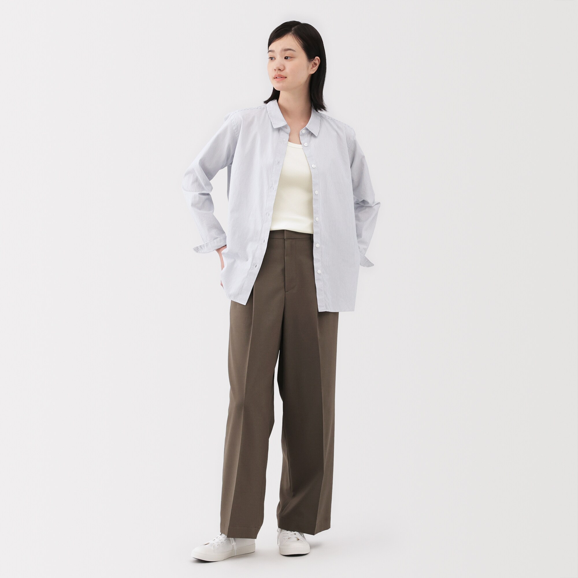 婦人　ストレッチリブ編みタンクトップ（ＡＳＥＡＮ）