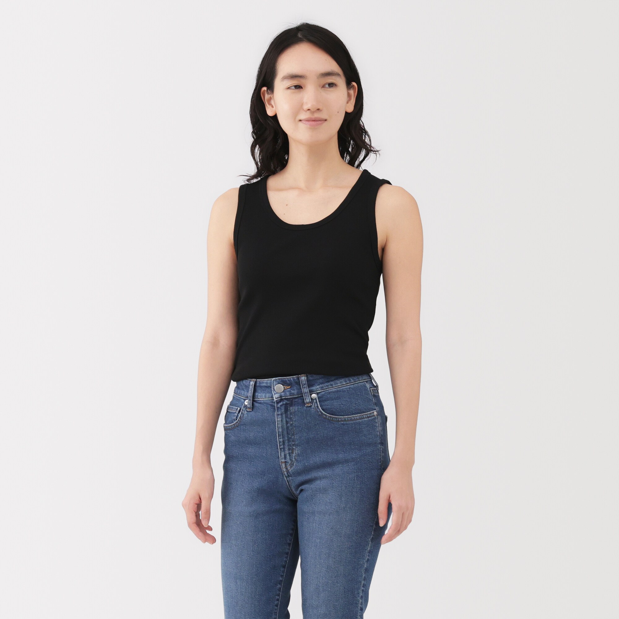 婦人　ストレッチリブ編みタンクトップ（ＡＳＥＡＮ）