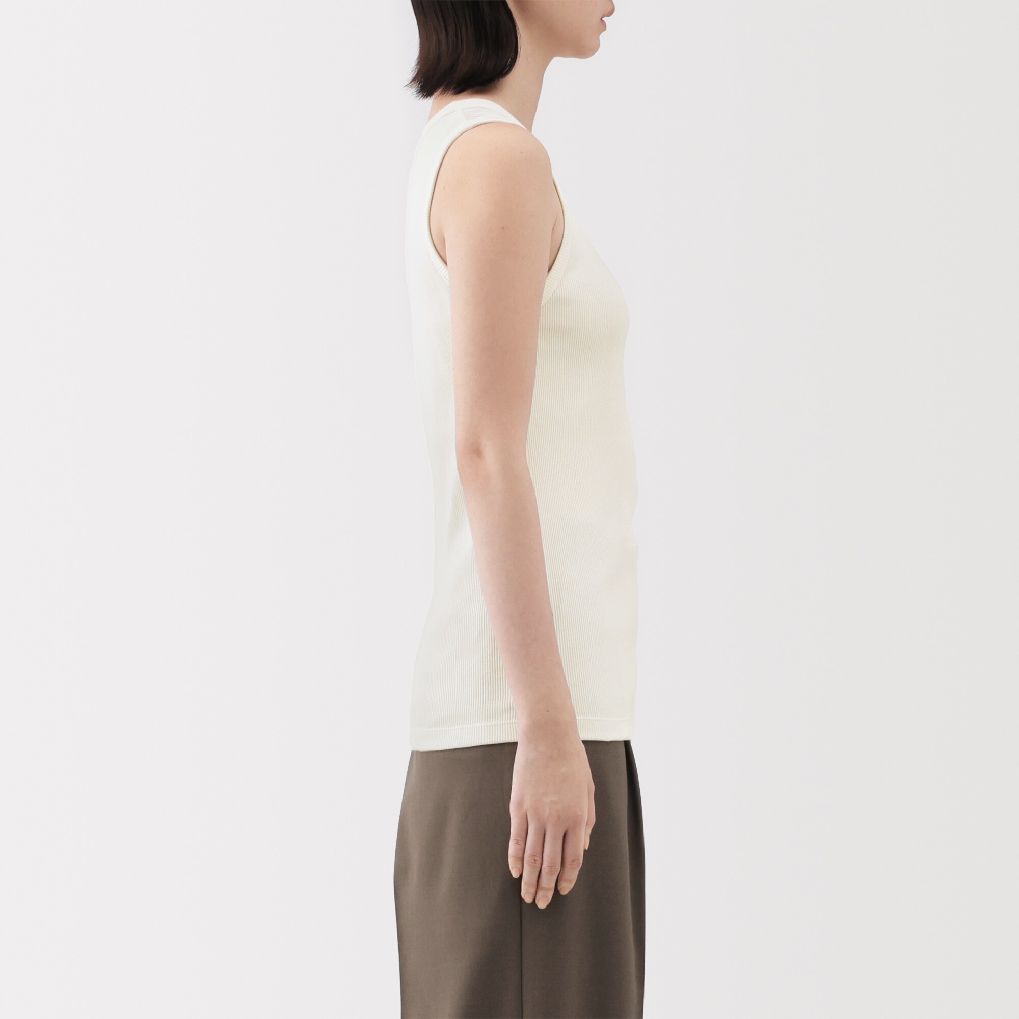 婦人　ストレッチリブ編みタンクトップ（ＡＳＥＡＮ）