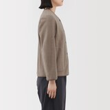 婦人　素材に還るフリースカーディガン
