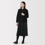 婦人　素材に還るフリースカーディガン