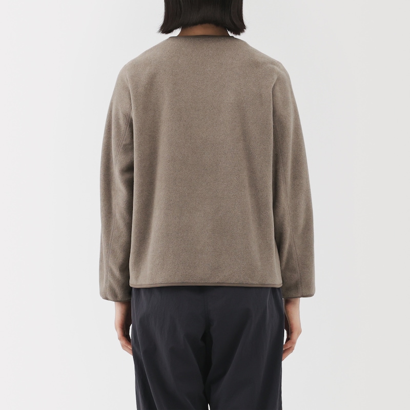 婦人　素材に還るフリースカーディガン