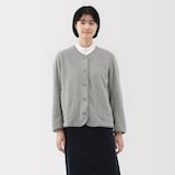 婦人　素材に還るフリースカーディガン