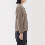 婦人　素材に還るフリースカーディガン