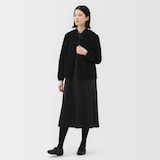 婦人　素材に還るフリースカーディガン