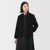 婦人　素材に還るフリースカーディガン