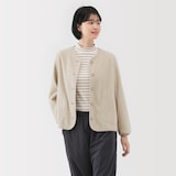 婦人　素材に還るフリースカーディガン