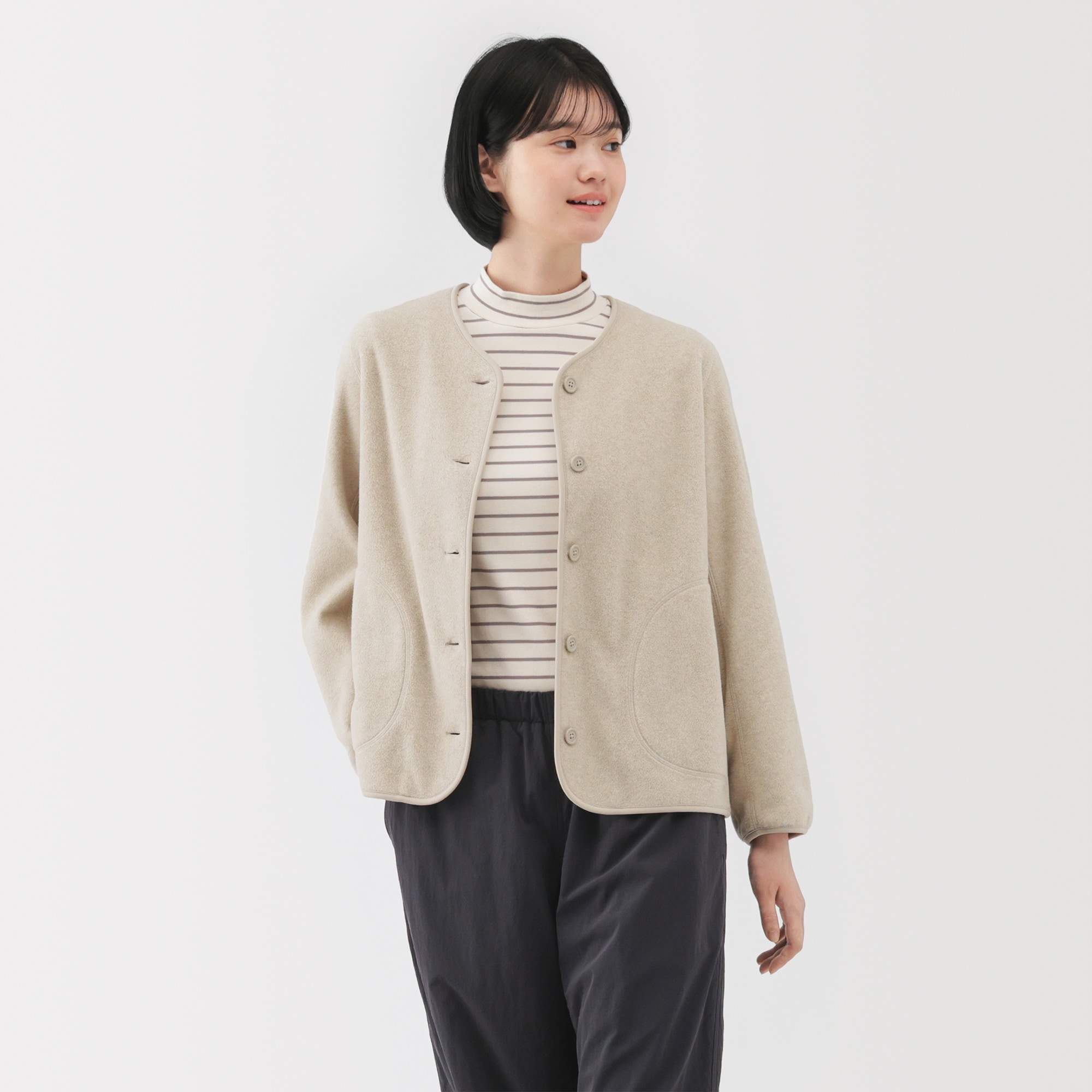 婦人 素材に還るフリースカーディガン | 無印良品