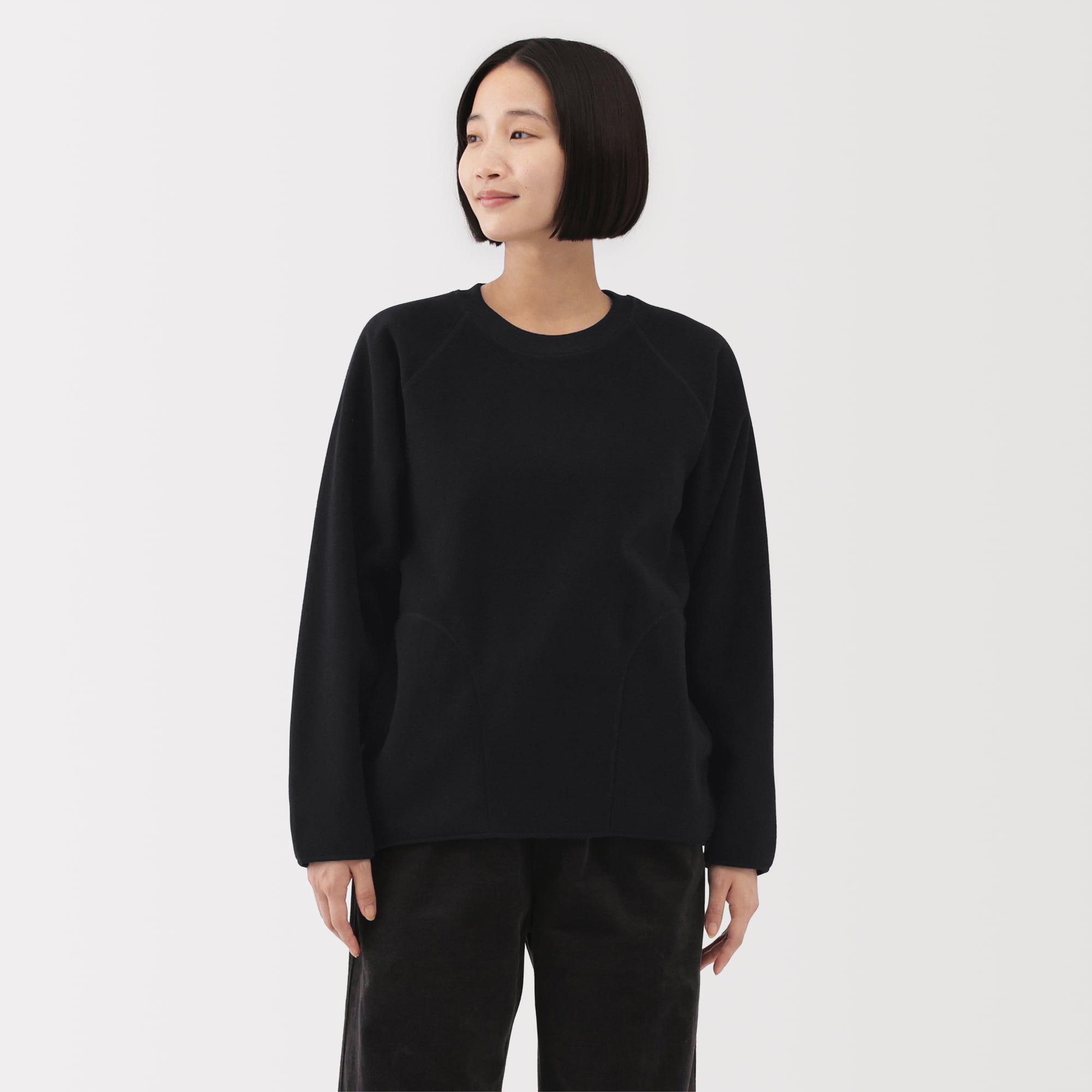 婦人　素材に還るフリースプルオーバー