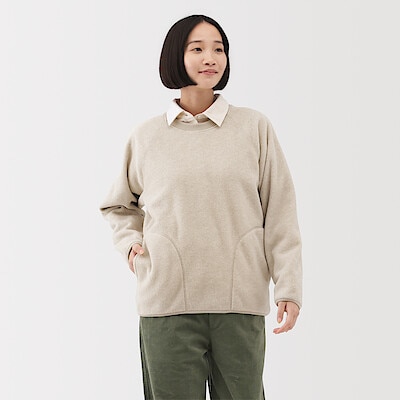 婦人　素材に還るフリースプルオーバー