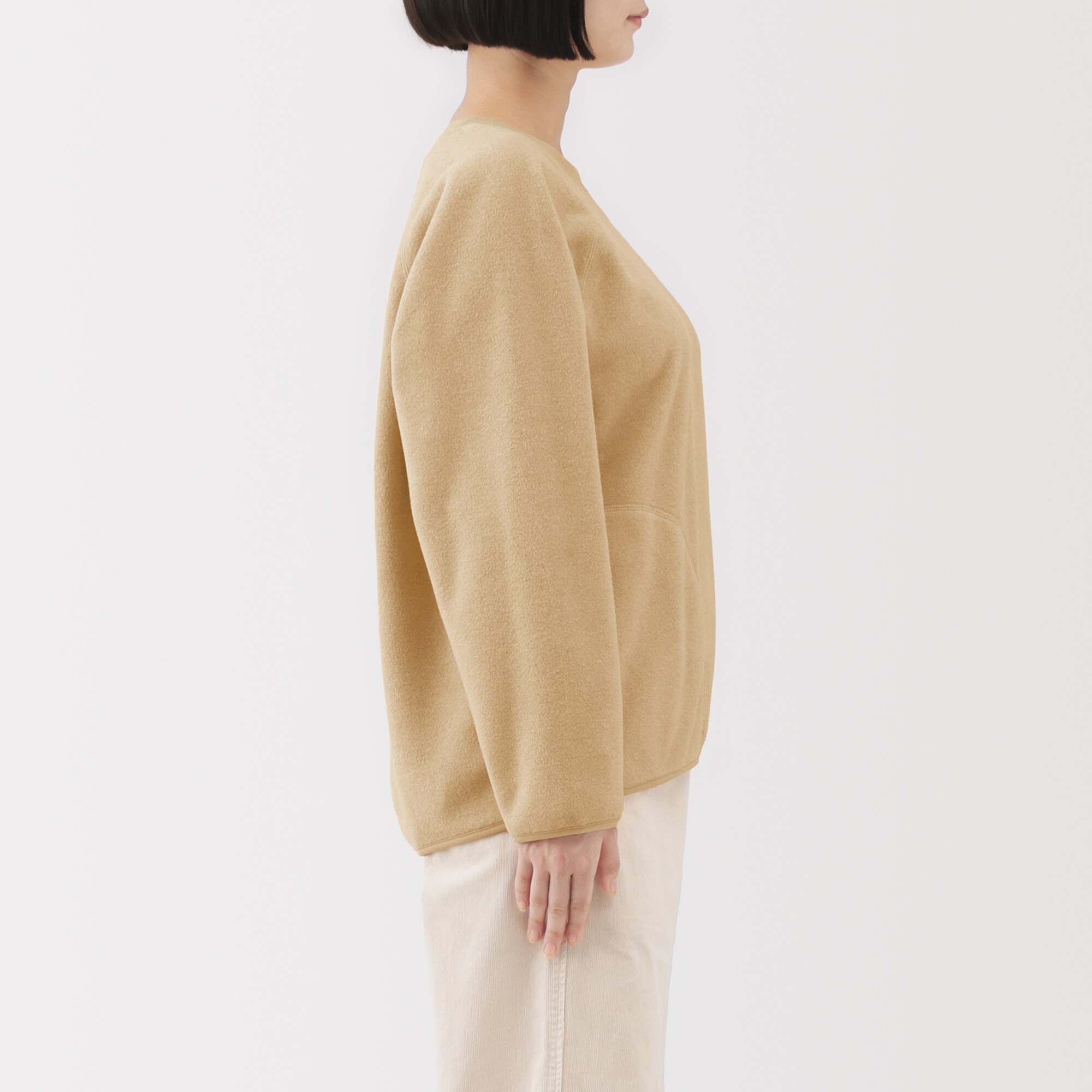婦人　素材に還るフリースプルオーバー