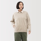 婦人　素材に還るフリースプルオーバー