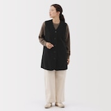 婦人　素材に還るフリースロングベスト