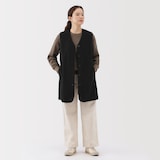 婦人　素材に還るフリースロングベスト