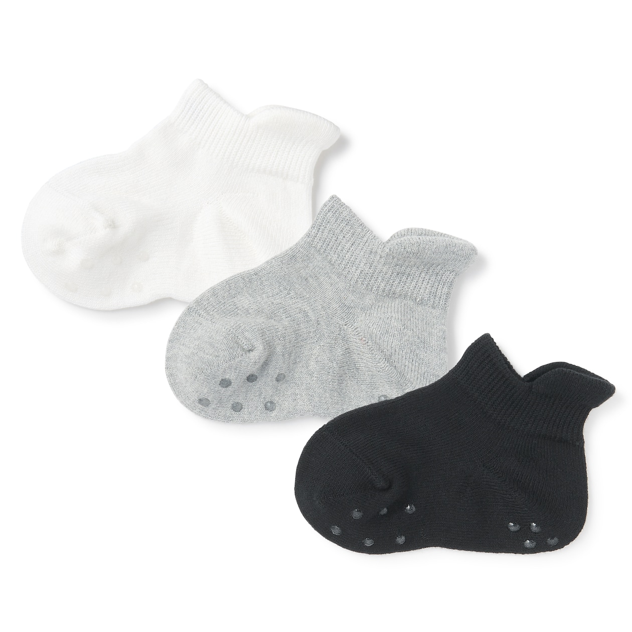 ベビー　足なり直角　スニーカーイン（３足組）