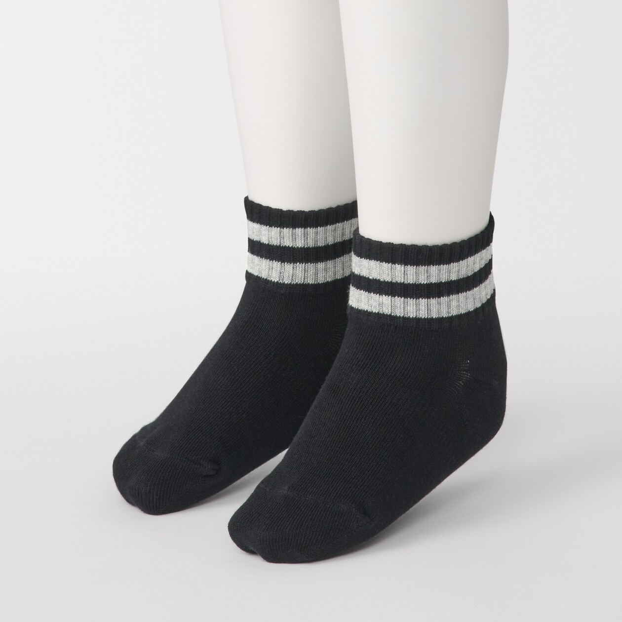 キッズ　足なり直角　ショート丈靴下（柄・３足組）