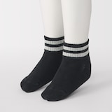 キッズ　足なり直角　ショート丈靴下（柄・３足組）