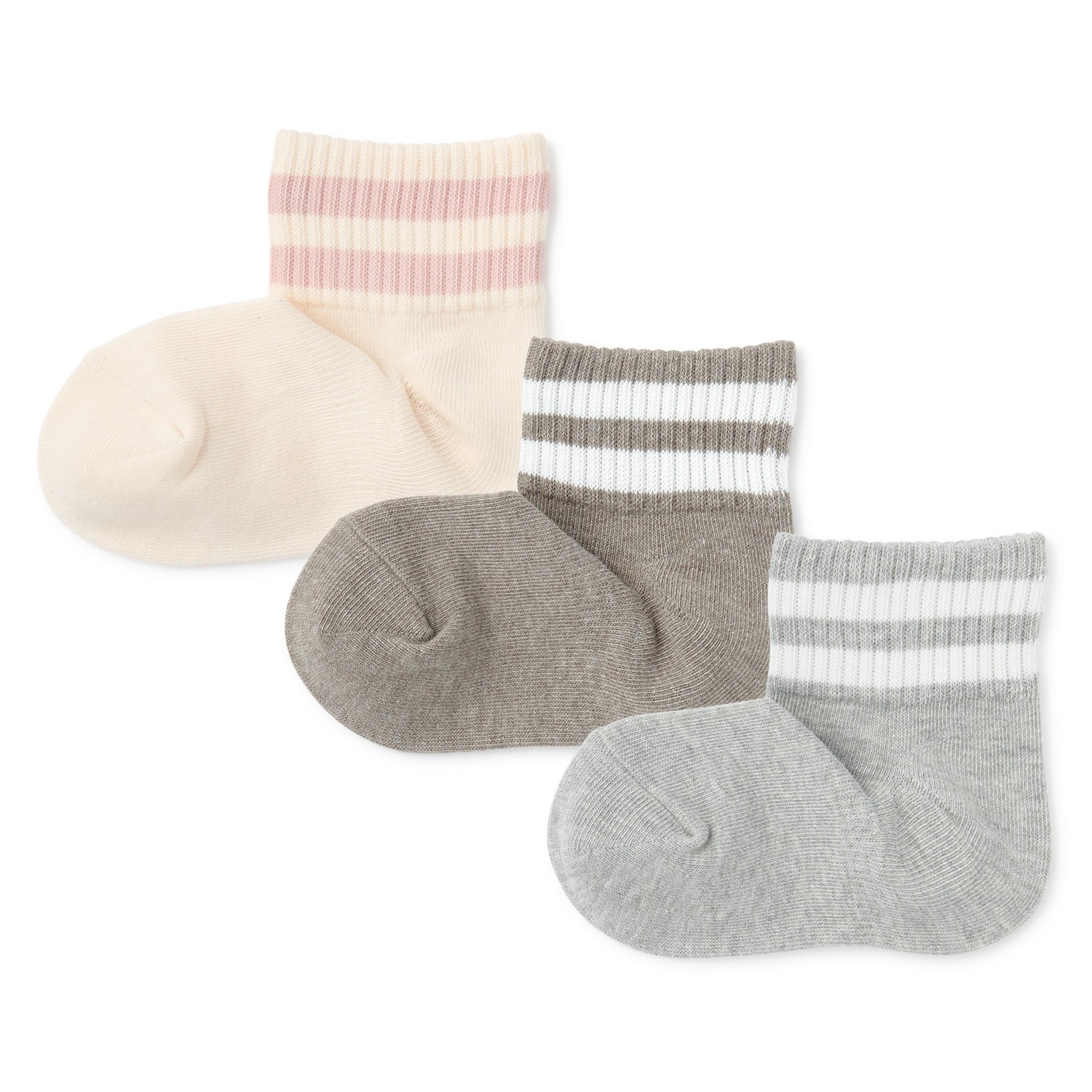 キッズ　足なり直角　ショート丈靴下（柄・３足組）