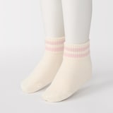 キッズ　足なり直角　ショート丈靴下（柄・３足組）