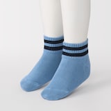 キッズ　足なり直角　ショート丈靴下（柄・３足組）