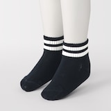 キッズ　足なり直角　ショート丈靴下（柄・３足組）