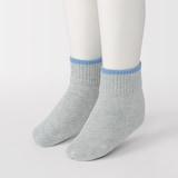 キッズ　足なり直角　ショート丈靴下（柄・３足組）