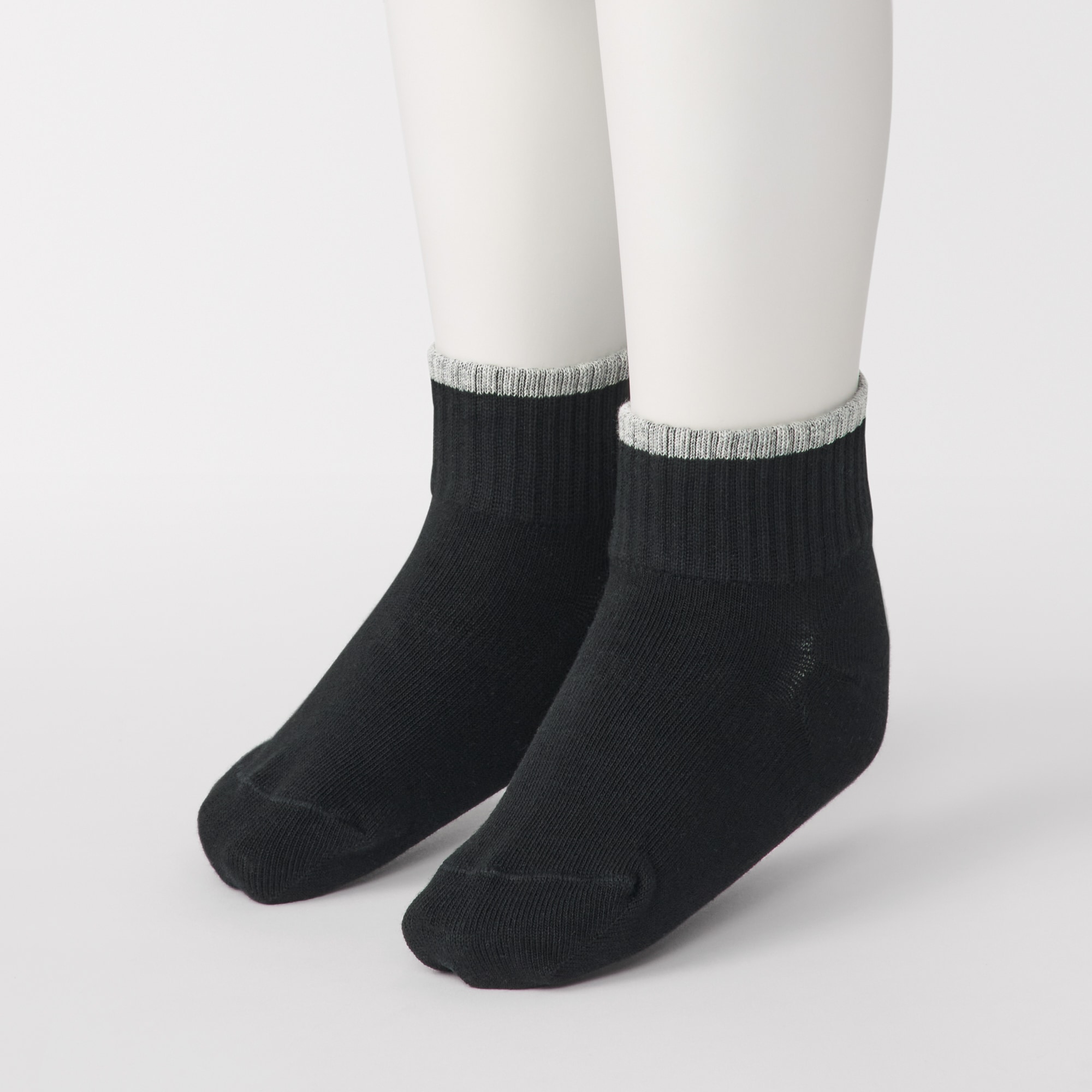 キッズ　足なり直角　ショート丈靴下（柄・３足組）