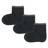 キッズ　足なり直角　ショート丈靴下（柄・３足組）