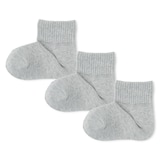 キッズ　足なり直角　ショート丈靴下（３足組）