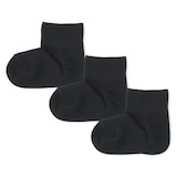 キッズ　足なり直角　ショート丈靴下（３足組）