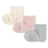 キッズ　足なり直角　ショート丈靴下（３足組）