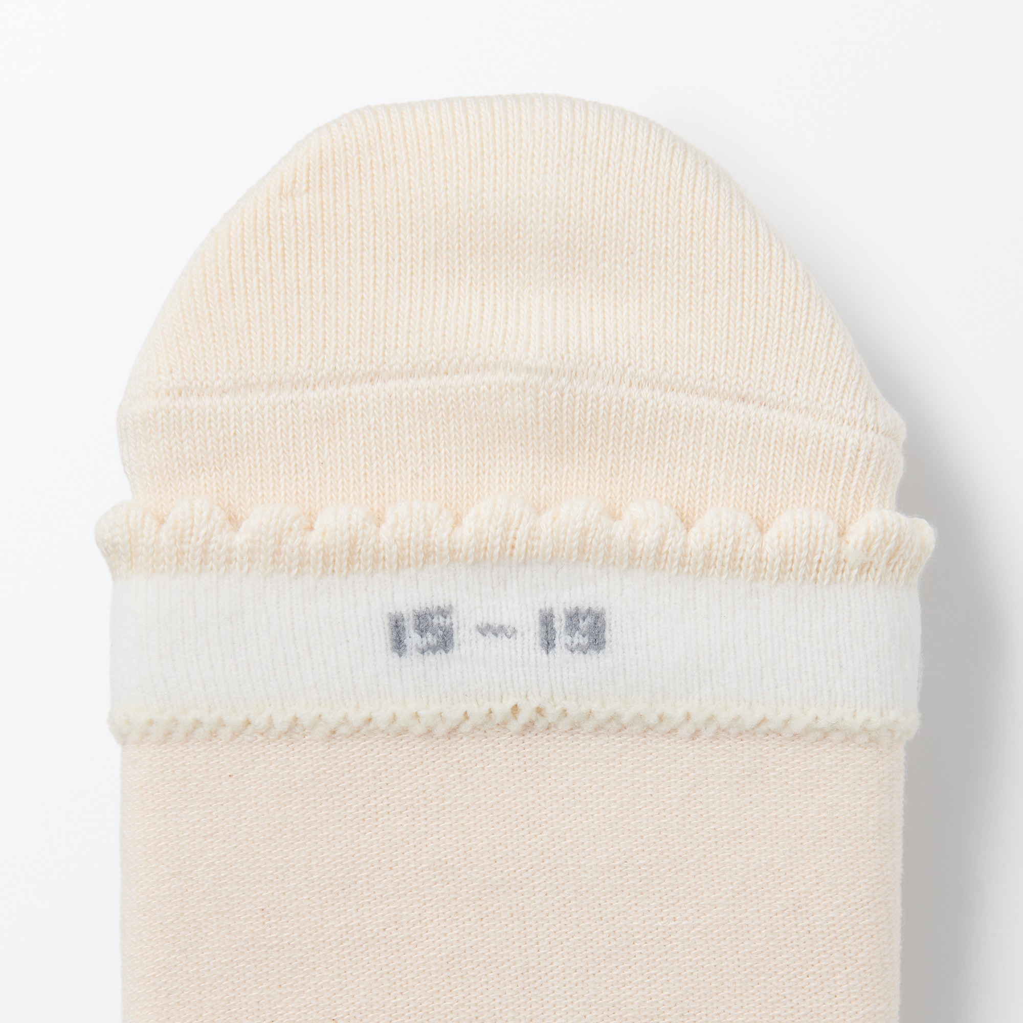 キッズ　足なり直角　ピコット靴下（３足組）