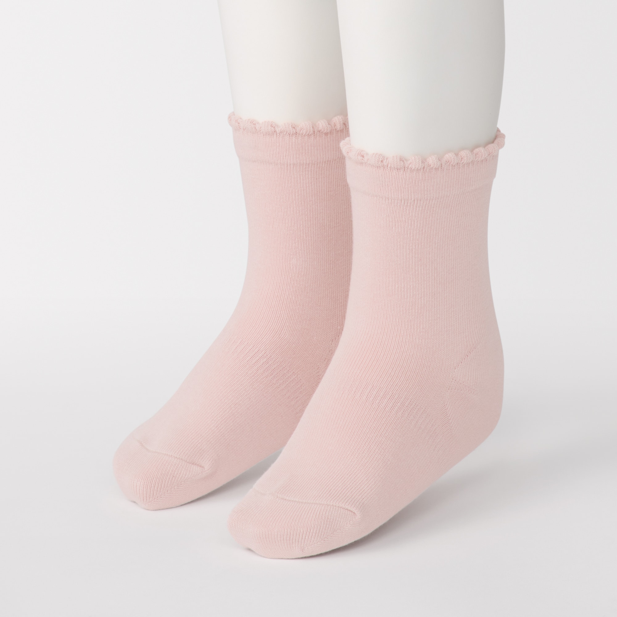 キッズ　足なり直角　ピコット靴下（３足組）