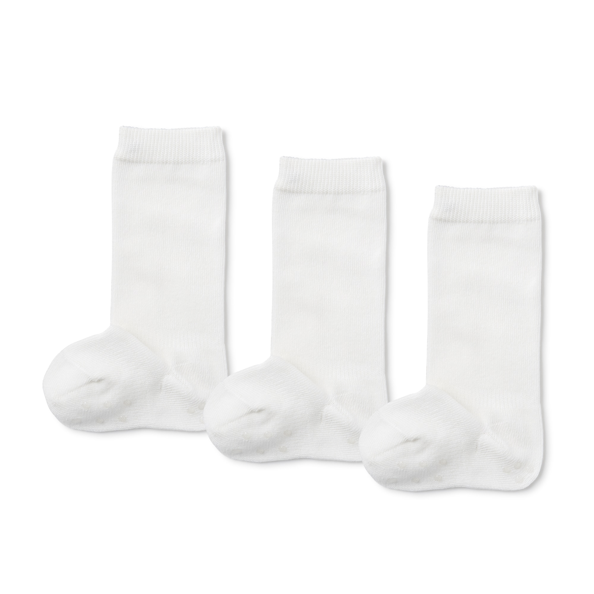 ベビー　足なり直角　ハイソックス（３足組）