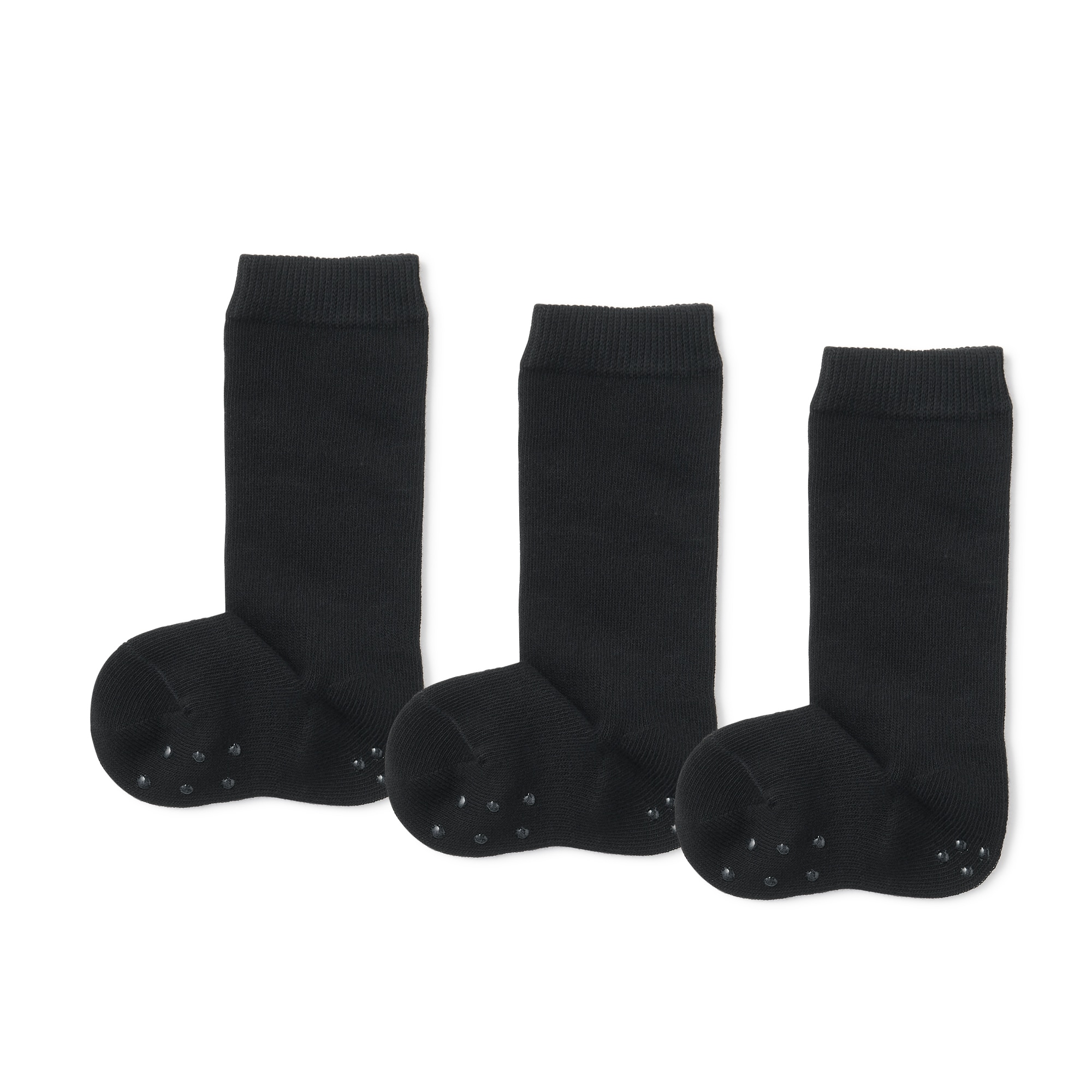 ベビー　足なり直角　ハイソックス（３足組）