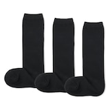 キッズ　足なり直角　ハイソックス（３足組）