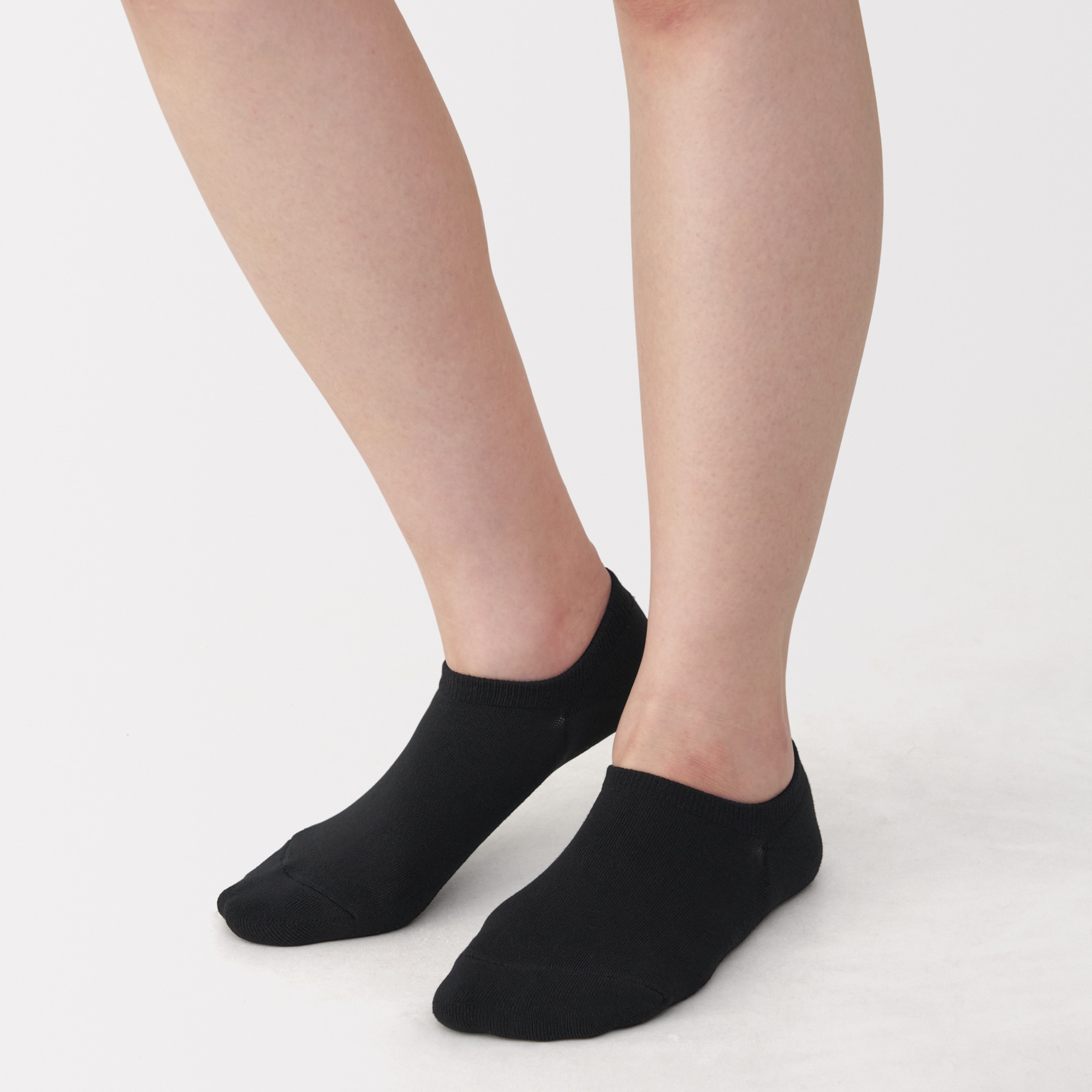 婦人　足なり直角　パイル編みスニーカーイン