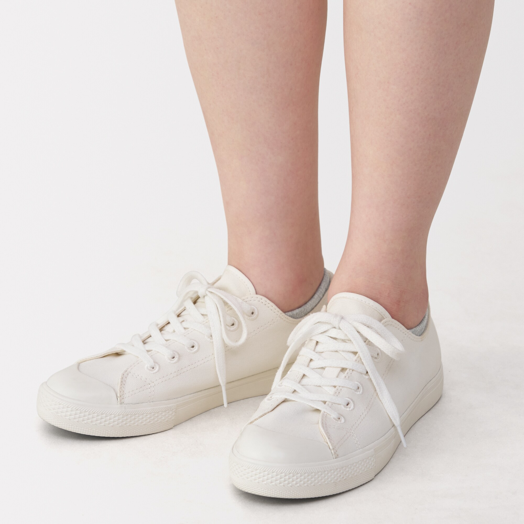 婦人　足なり直角　パイル編みスニーカーイン　※杢色