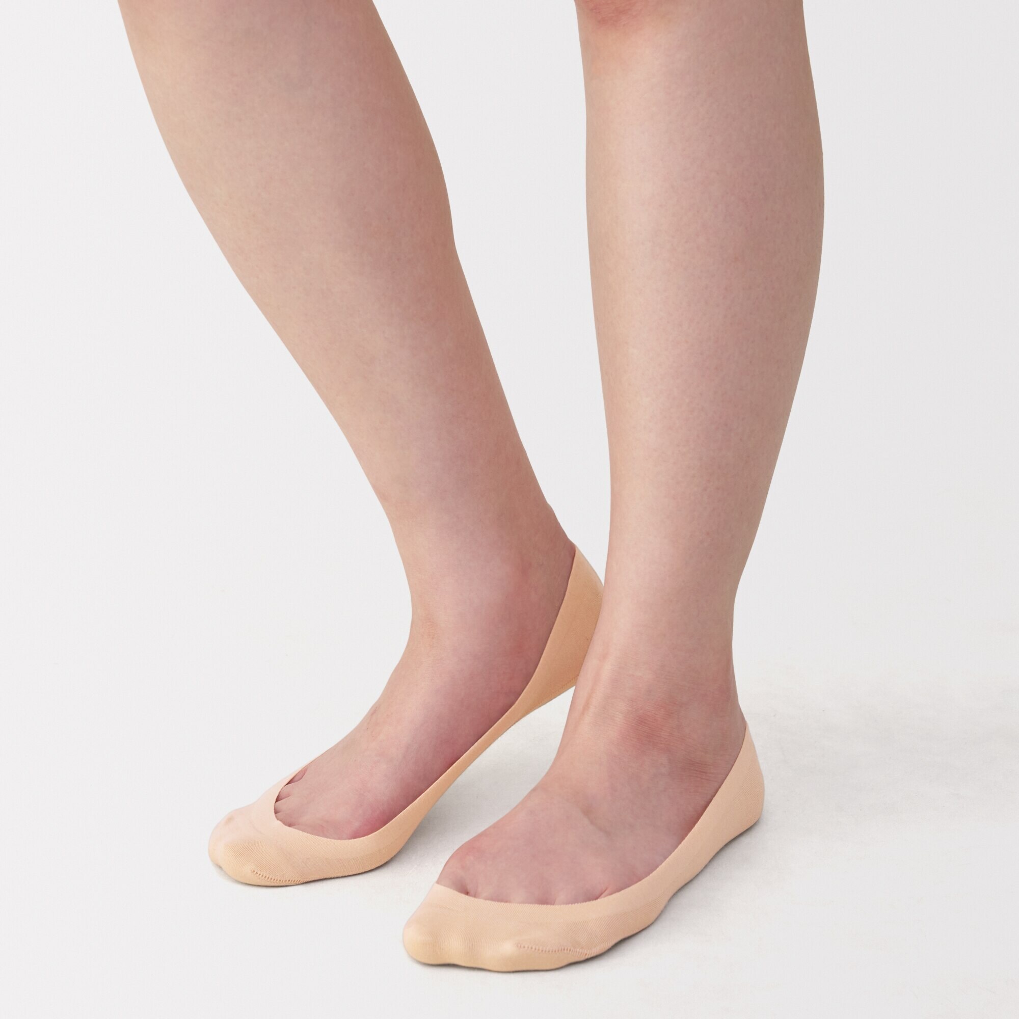 婦人　つま先に縫い目のない　浅履きフットカバー（かかと滑り止め付き）