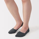 婦人　つま先に縫い目のない　深履きフットカバー（かかと滑り止め付き）