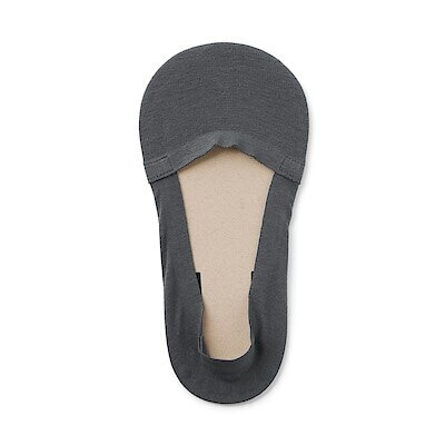 婦人　つま先に縫い目のない　深履きフットカバー（かかと滑り止め付き）