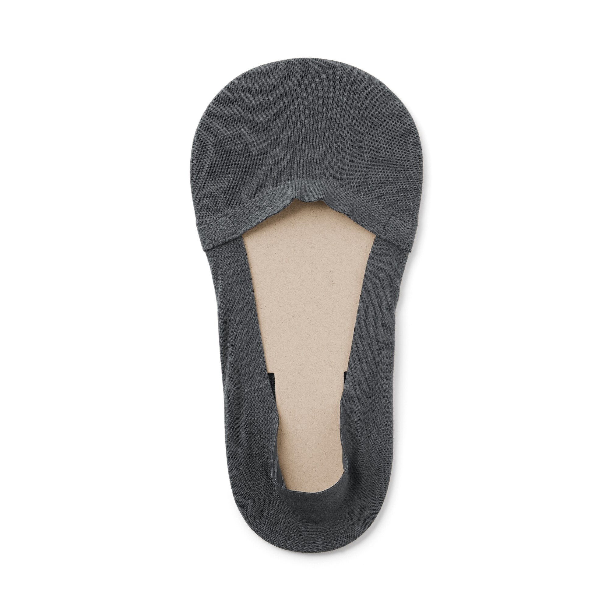 婦人　つま先に縫い目のない　深履きフットカバー（かかと滑り止め付き）