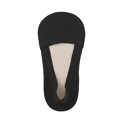 婦人　つま先に縫い目のない　深履きフットカバー（かかと滑り止め付き）