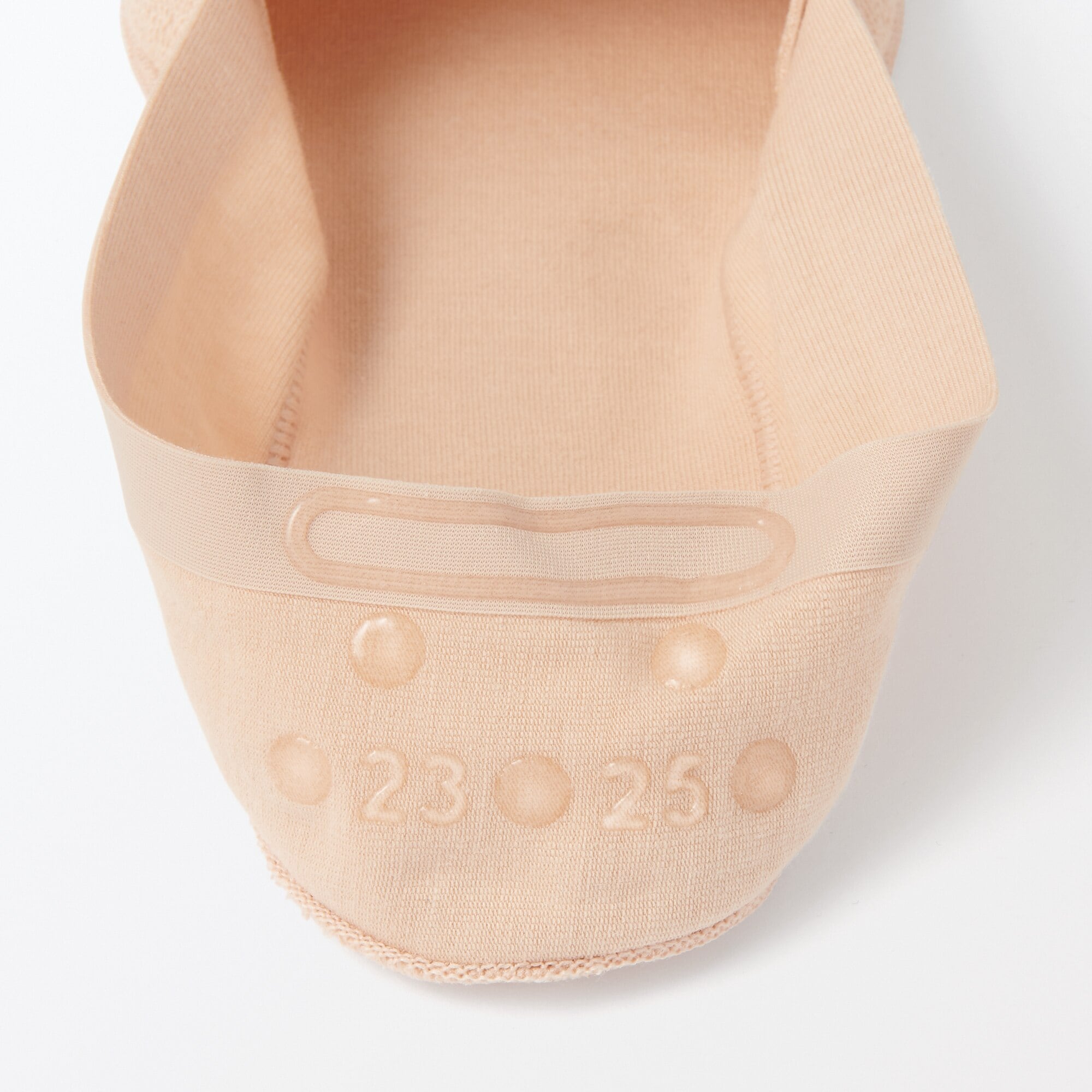 婦人　つま先に縫い目のない　深履きフットカバー（かかと滑り止め付き）