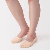 婦人　つま先に縫い目のない　深履きフットカバー（かかと滑り止め付き）