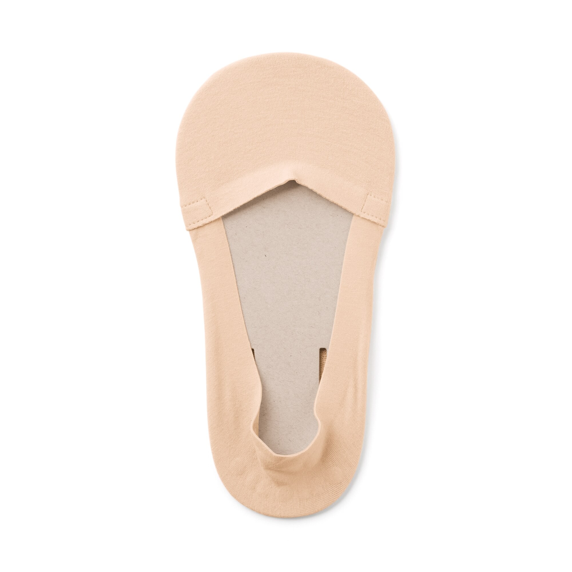 婦人　つま先に縫い目のない　深履きフットカバー（かかと滑り止め付き）