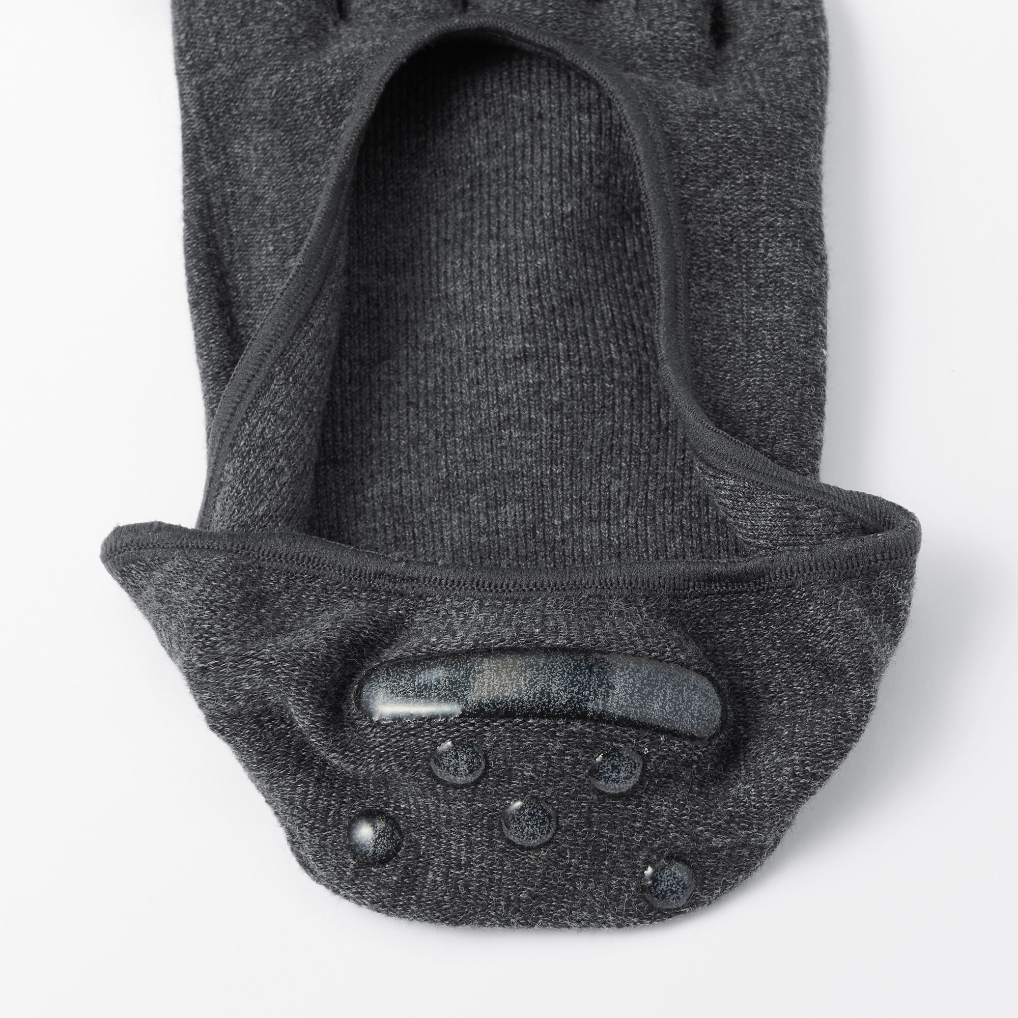 婦人　かかと滑り止め付き　深履き　５本指フットカバー　※再生コットン