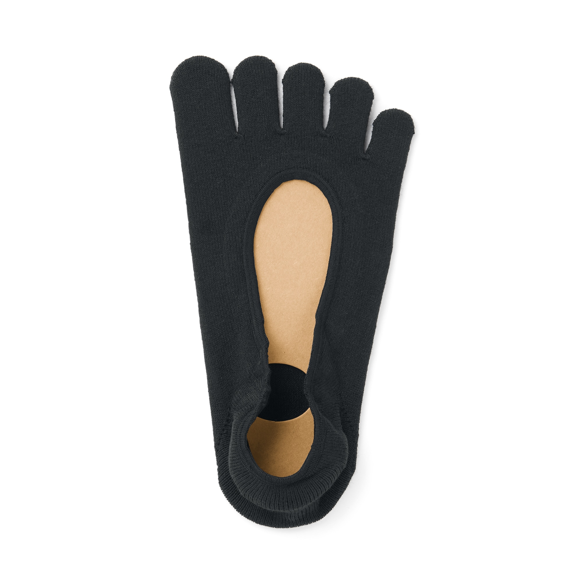 婦人　かかと滑り止め付き　深履き　５本指フットカバー　※再生コットン