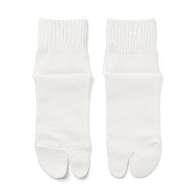 婦人　足なり直角　履き口やわらか　たび型ショート丈靴下